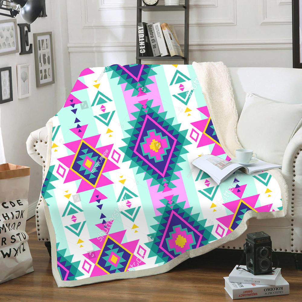 Powwow StoreBLK0023 Pattern Tribal  Native Blanket