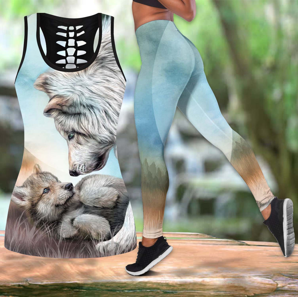 Powwow Store the wolfs hollow tanktop legging set ls07