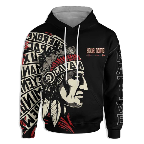 Powwow StoreHD00059 Native American Pride  3D Hoodie