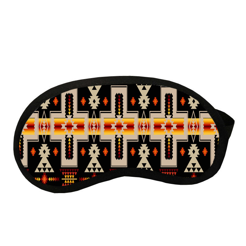 GB-NAT00062-01 Black Tribe Design Native American Sleep Mask