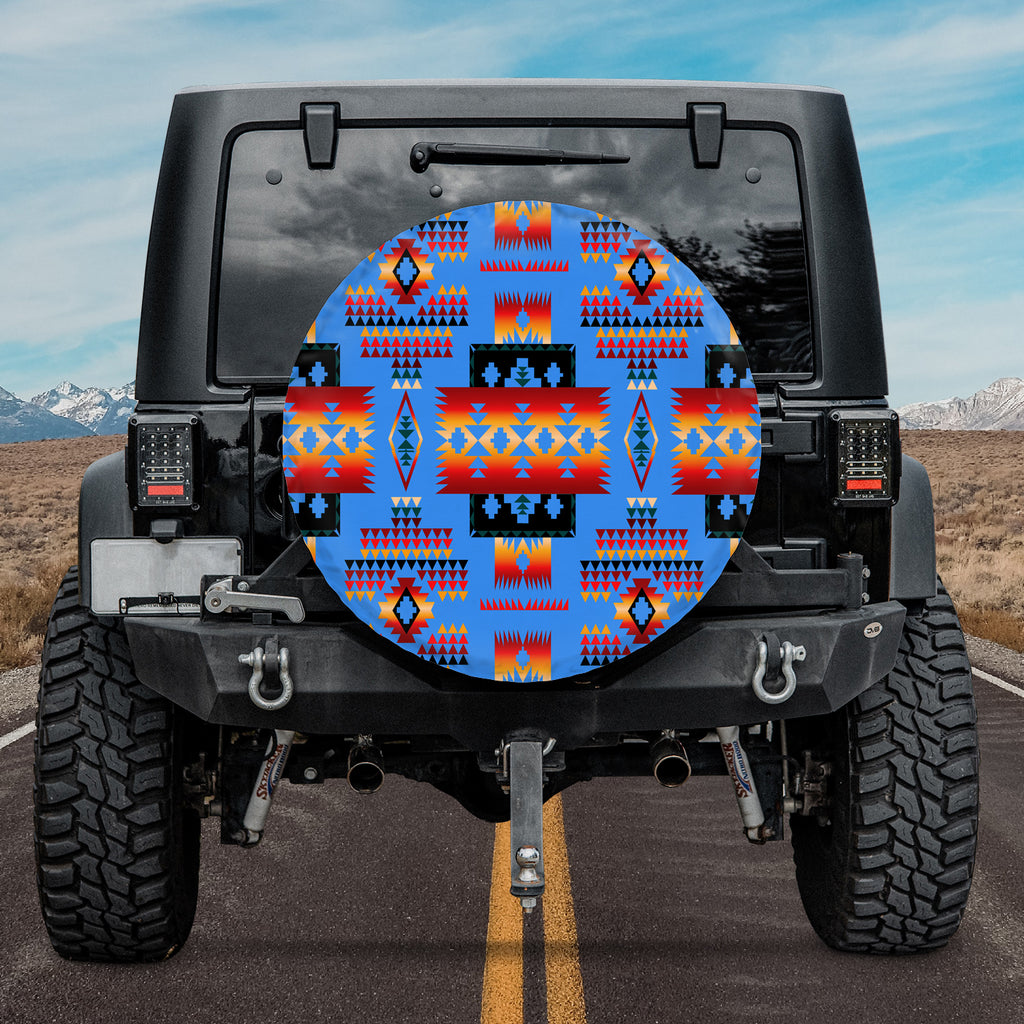 Powwow Store gb nat00046 13 navy tribes pattern spare tire cover