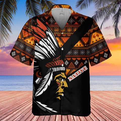 Powwow StoreGBHW000154 Pattern Native Hawaiian Shirt 3D