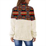 Powwow Store gb nat0003 blue pink pattern native american collar sweatshirt