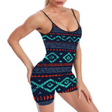 Powwow Store gb nat00598seamless ethnic ornaments basic fitted unitard romper