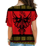 GB-NAT00048 Red Phoenix Native American Cross Shoulder Shirt