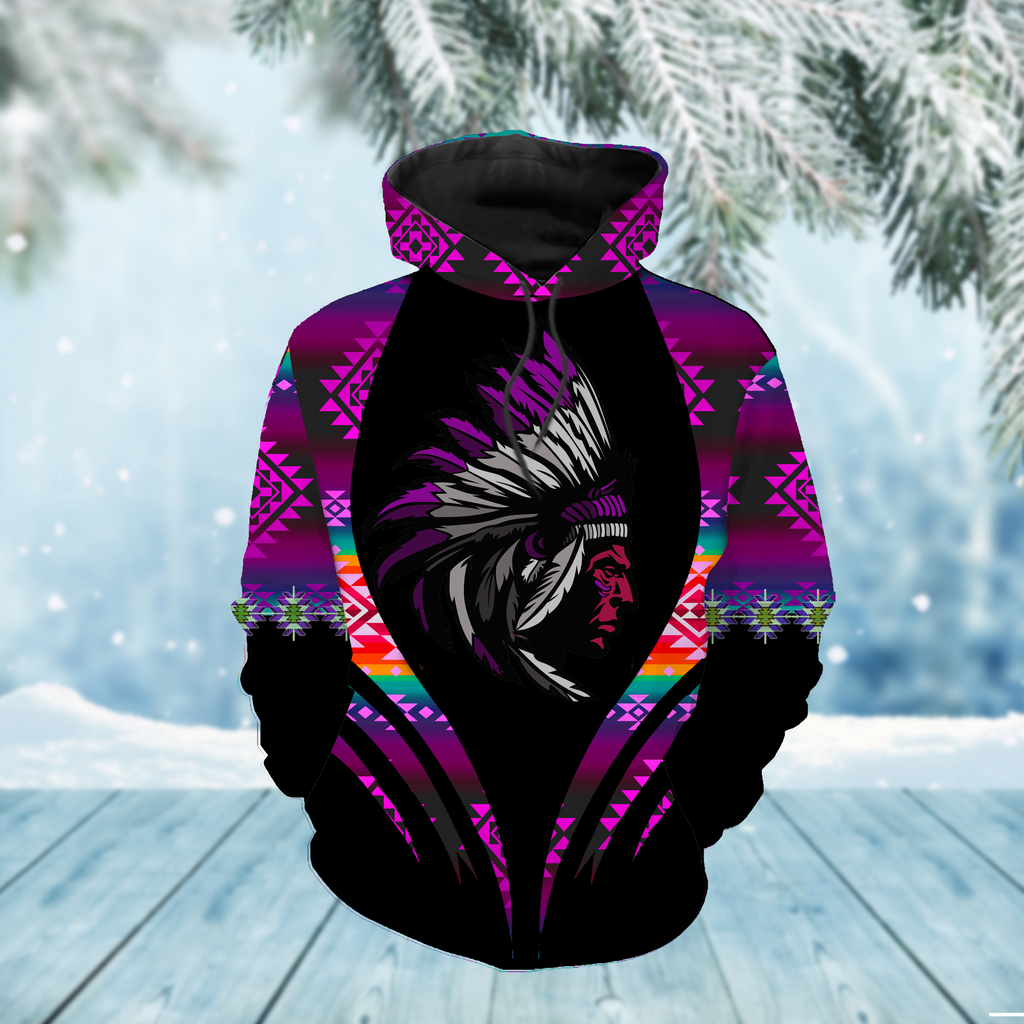 Powwow StoreHD00019 Native American Pride  3D Hoodie