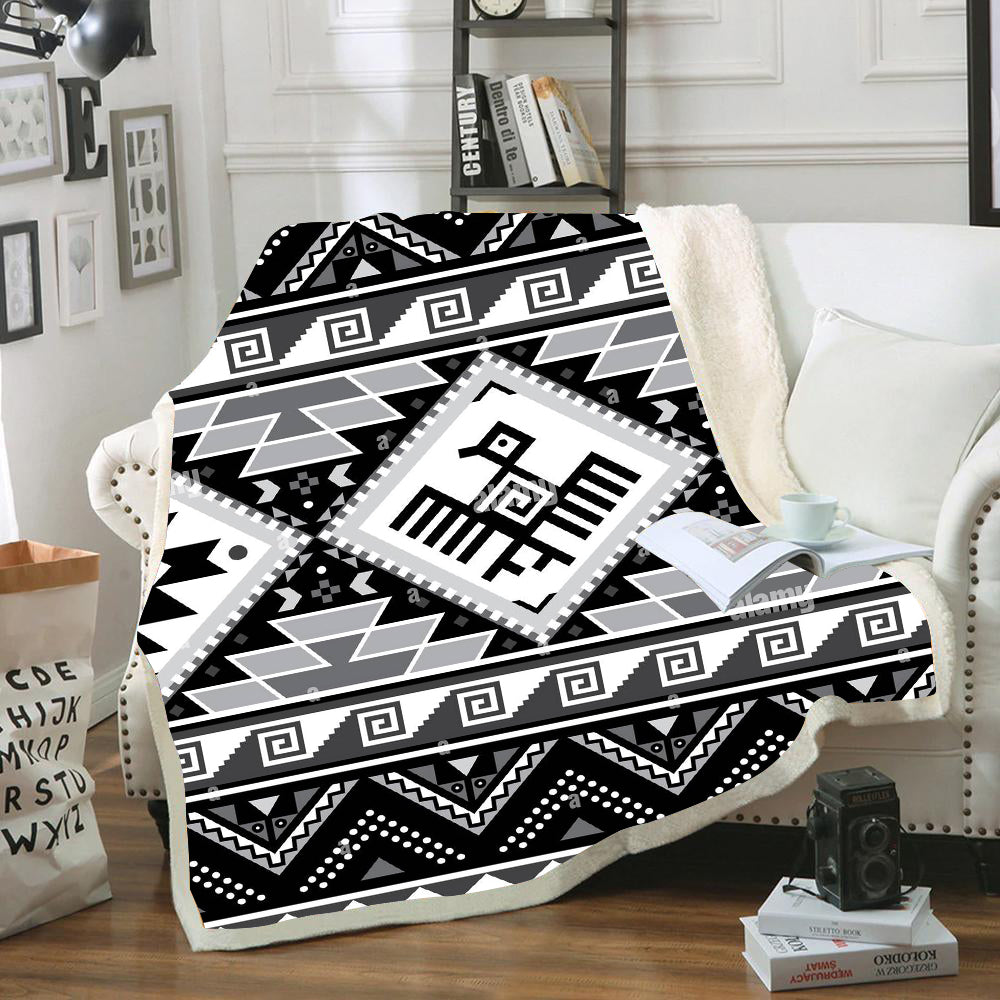 Powwow StoreBLK0034 Pattern Tribal Native Blanket