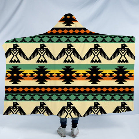 HDB0075 Pattern Native American Design Hooded Blanket