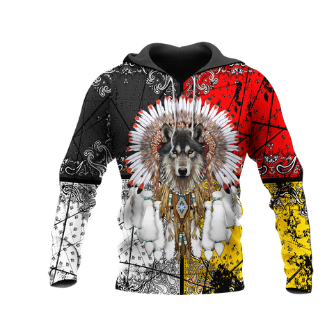 Powwow StoreHD000228 Native American Pride 3D Hoodie