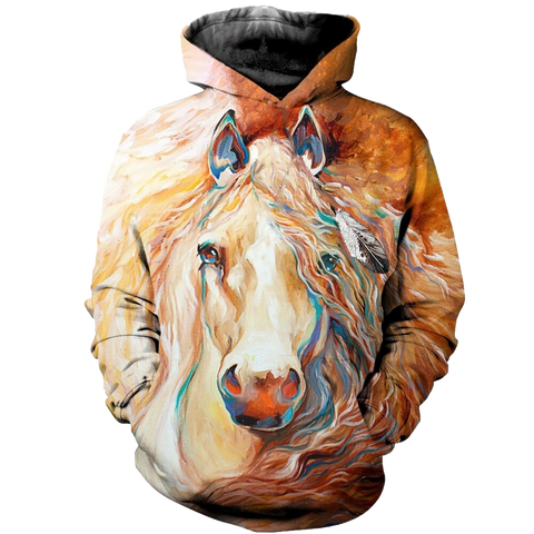 Powwow StoreHD000229 Native American Pride 3D Hoodie