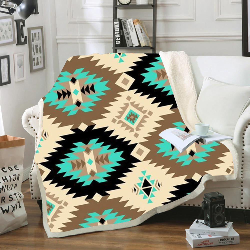 Powwow StoreBLK0022 Pattern Tribal  Native Blanket