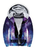 Powwow StoreGBNAT00167  Mama Bear Dab Galaxy 3D Fleece Hoodie