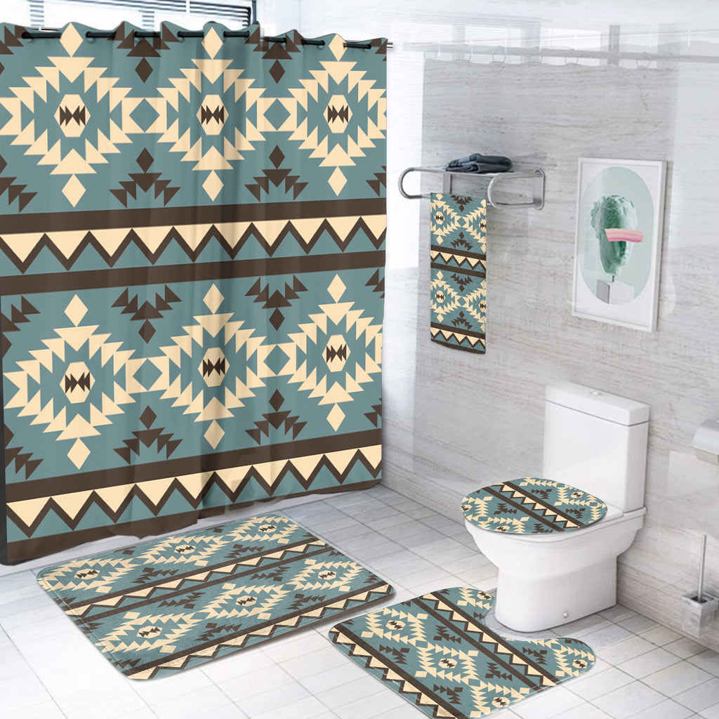 Powwow StoreBS00022 Pattern Native American Bathroom Set