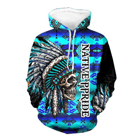 Powwow StoreHD000240 Girl Native Pride 3D Hoodie