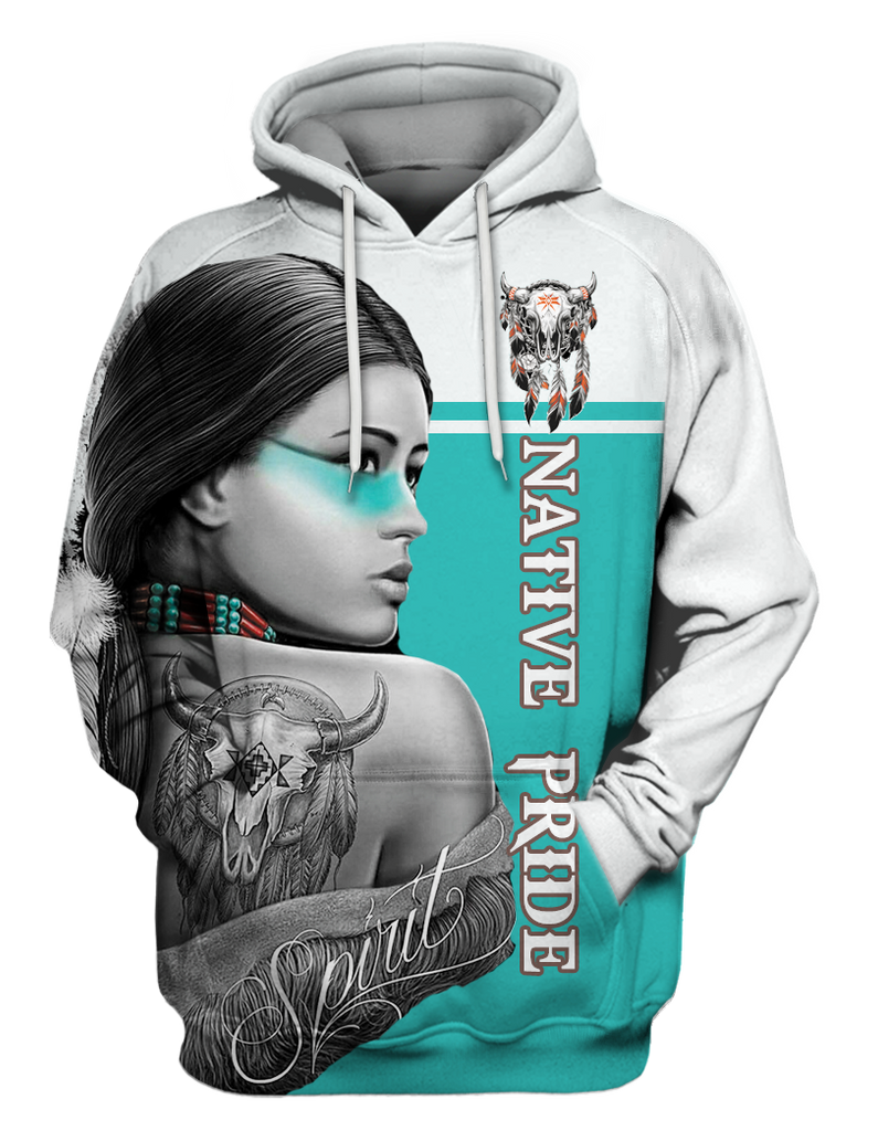 Powwow StoreHD00023801B Girl Native Pride 3D Hoodie