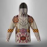 Powwow Store gb nat00069 04 pink pattern breastplate 3d hoodie with mask