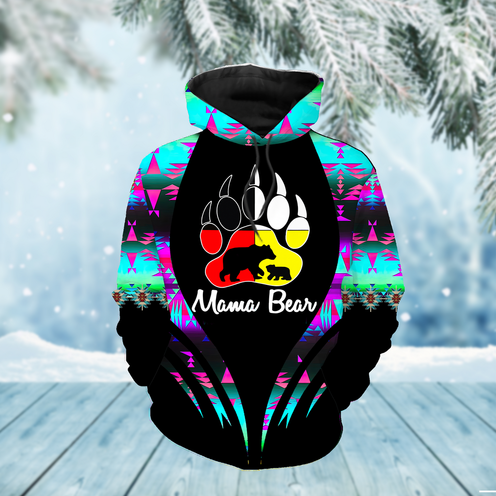 Powwow StoreHD000294 Pattern Native Pride 3D Hoodie