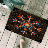 Powwow Store gb nat00070 black geometric native doormat