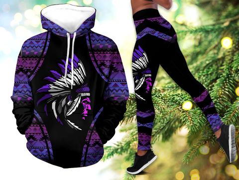 Powwow StoreHLS00281 Pattern  Native 3D Hoodie Legging Set