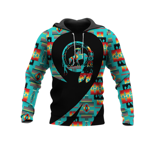 Powwow StoreHD000245 Pattern Native Pride 3D Hoodie