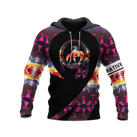 Powwow StoreHD000249 Pattern Native Pride 3D Hoodie