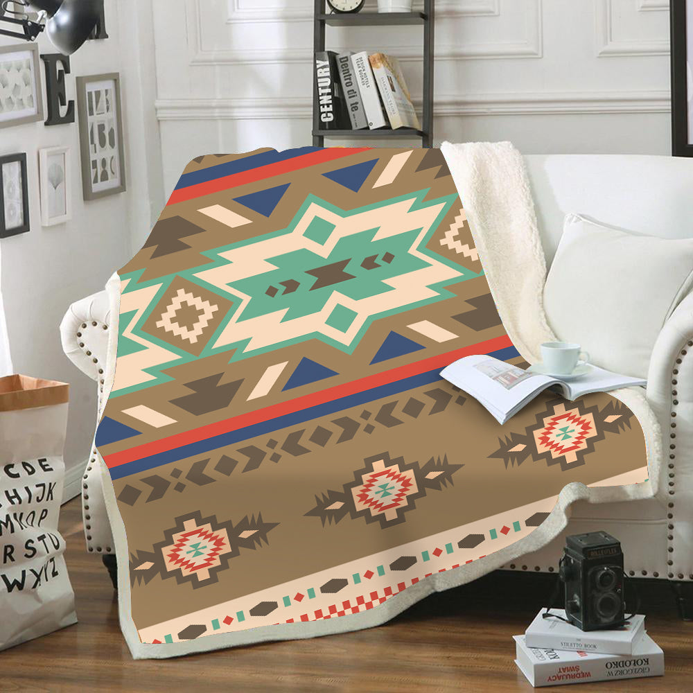 Powwow StoreBLK0035 Pattern Tribal Native Blanket