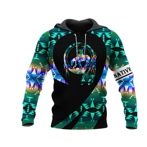 Powwow StoreHD000248 Pattern Native Pride 3D Hoodie