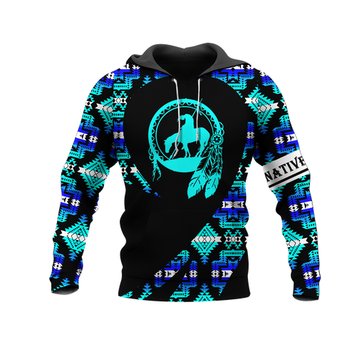 Powwow StoreHD000250 Pattern Native Pride 3D Hoodie