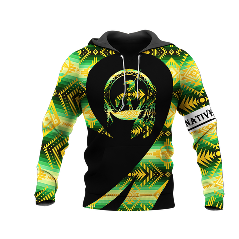 Powwow StoreHD000256 Pattern Native Pride 3D Hoodie