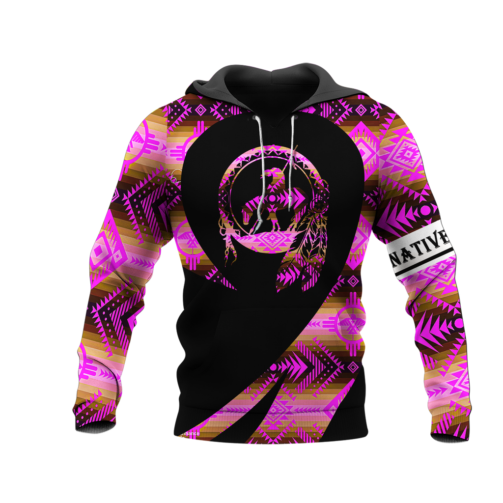 Powwow StoreHD000258 Pattern Native Pride 3D Hoodie