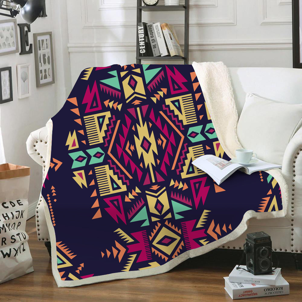 Powwow StoreBLK0036 Pattern Tribal Native Blanket