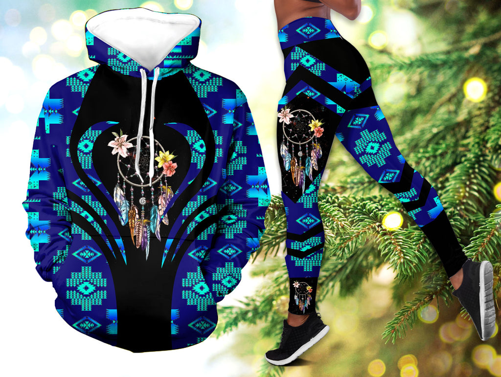 Powwow StoreHLS0084 Pattern  Native 3D Hoodie Legging Set