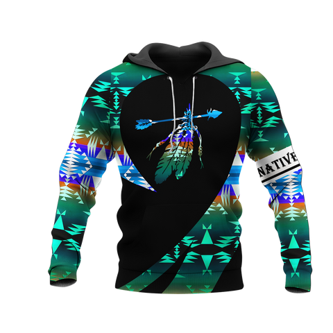 Powwow StoreHD000260 Pattern Native Pride 3D Hoodie