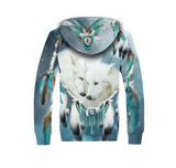 Powwow Storegb nat00111 wolf warrior 3d fleece hoodie