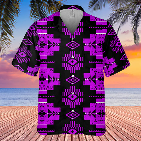 Powwow StoreGBHW00077 Pattern Native Hawaiian Shirt 3D