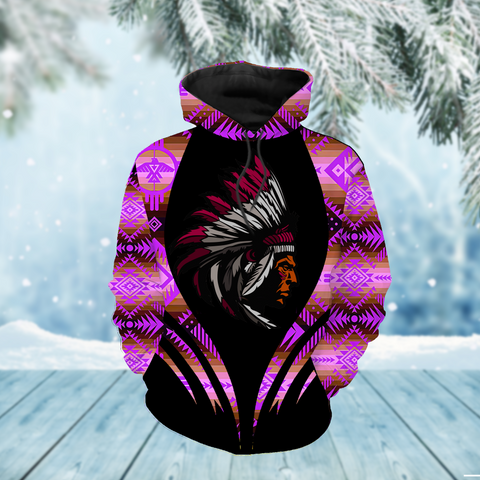 Powwow StoreHD000225 Native American Pride  3D Hoodie