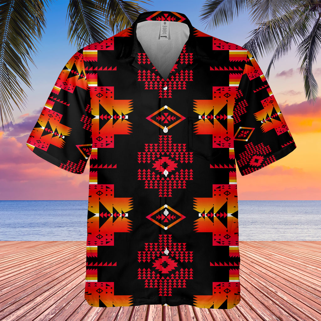 Powwow StoreGBNAT0072003 Pattern Native Hawaiian Shirt 3D