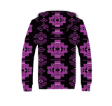 GB-HW00077 Purple Pattern Native 3D Fleece Hoodie