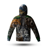 Powwow Store gb nat00237 wolf with animal 3d hoodie with mask