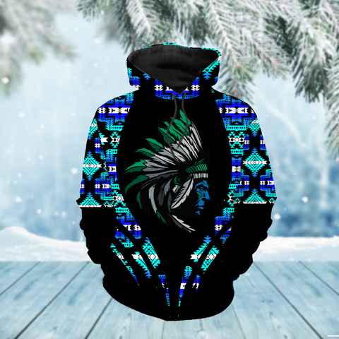 Powwow StoreHD000226 Native American Pride  3D Hoodie