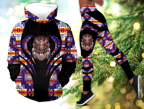 Powwow StoreHLS003178 Pattern Native 3D Hoodie Legging Set