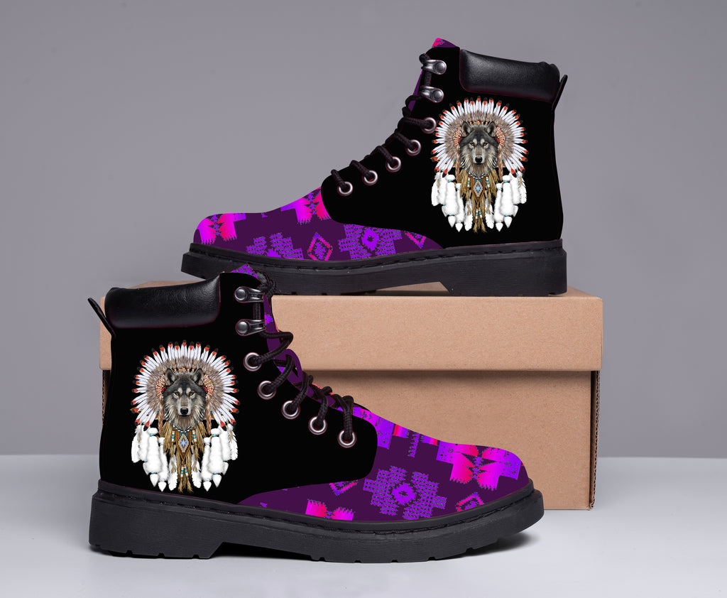 Powwow StoreASSB0009 Pattern  Native American AllSeason Boots