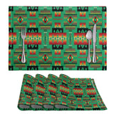 Powwow Store gb nat00046 05 green pattern native table mats