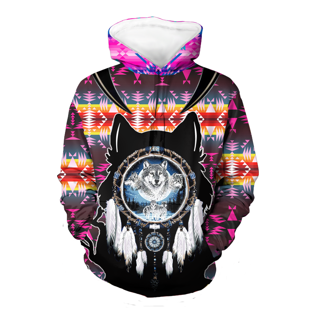 Powwow StoreHD000104 Native American Pride  3D Hoodie