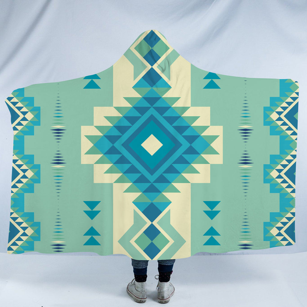 Powwow Store gb nat00599 pattern ethnic native hooded blanket