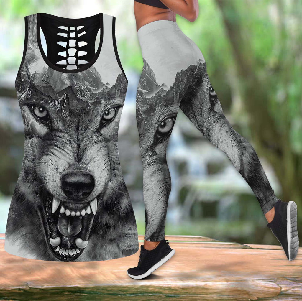 Powwow Store the wolfs hollow tanktop legging set ls08