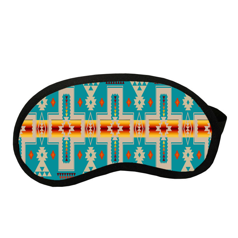 GB-NAT00062-05 Turquoise Tribe Design Native American Sleep Mask