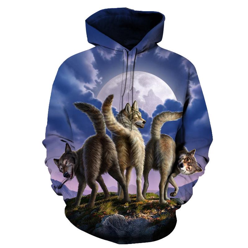 3 Wolves Mooning Native American All Over Hoodie - Powwow Store
