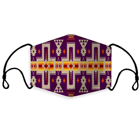 GB-NAT00062-09 Purple Tribe Design Native American 3D Mask (with 1 filter)