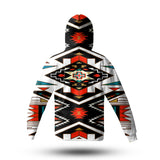 GB-NAT00049 Tribal Colorful Pattern Native American 3D Hoodie With Mask